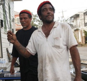 Rick Mathieu & Manny Mathieu on 9.7.05 in the Treme