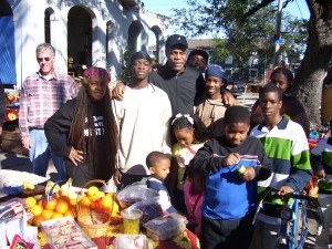 Danny Glover visiting Camp Mama D on Christmas Day 2005 in the N.O. 7th Ward